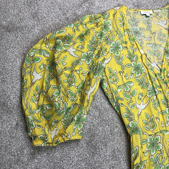 Rhode Mini Dress Fiona Yellow Godet Hem - Picture 5 of 9